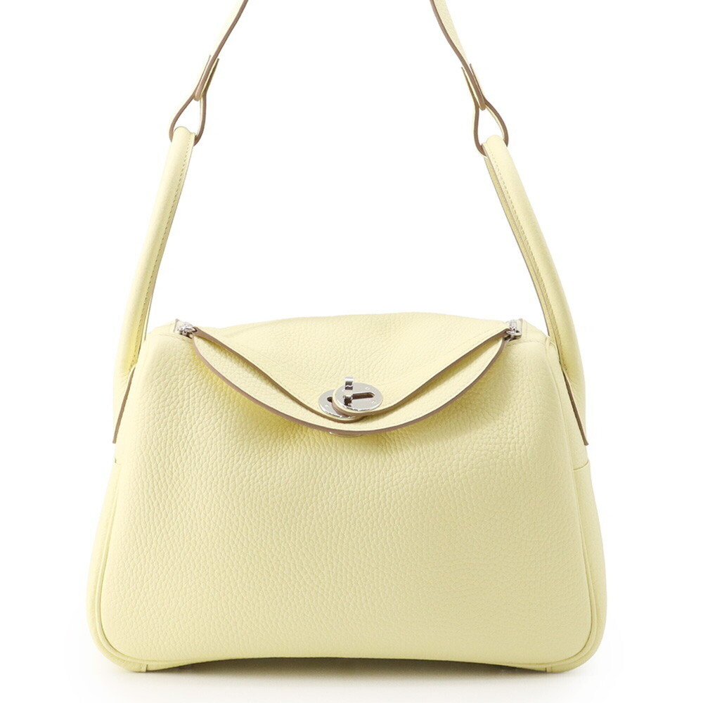 Hermes Lindy 26 Handbag, Jaune Milton, Taurillon Clemence Leather, G Stamp, H...